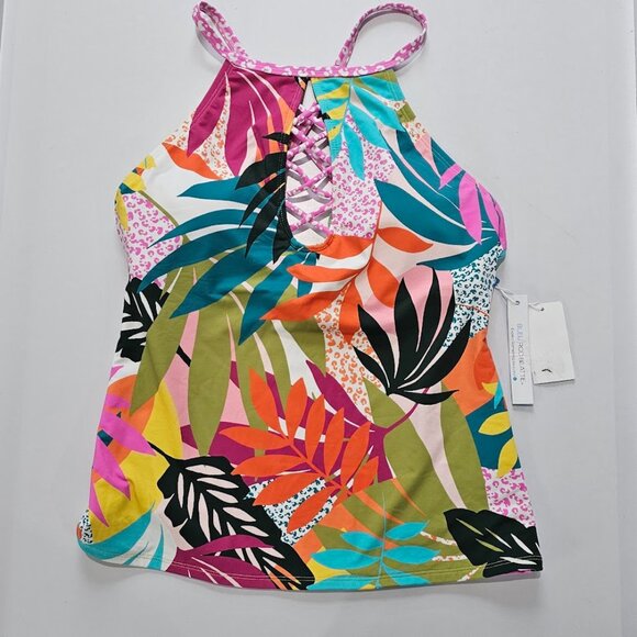 Bleu by Rod Beattie Wild at Heart High-Neck Tankini Top - Picture 5 of 8